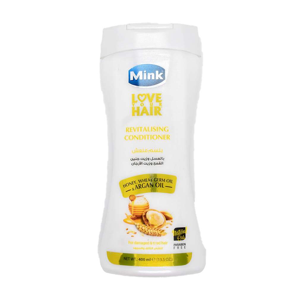 Mink Conditioner with Honey Wheat Germ Oil and Argan Oil 400 ml Mink Conditioner with Honey Wheat Germ Oil and Argan Oil 400 ml
